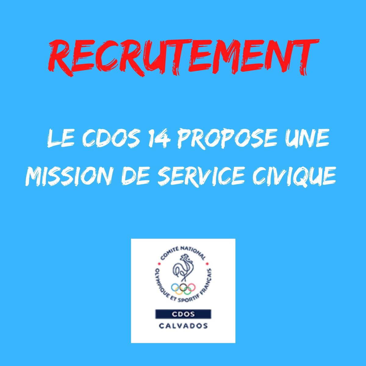 quentinbroggi's tweet photo. #CDOS14 propose une mission de service civique ...
Quoi? Sensibiliser à la lutte contre les #incivilités dans le #sport .
Toutes les infos sur 👇
https://t.co/hFCqb06tSo
CV + LM 👉 calvados@franceolympique.com
Cc @FranceOlympique @CROS_Normandie @CalvadosDep @Prefet14 https://t.co/WQiaohLhcV