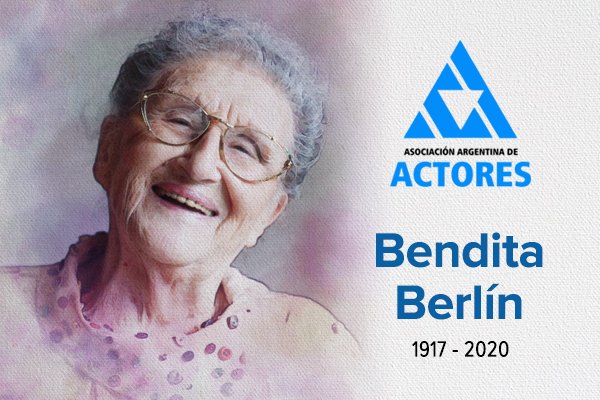 actoresprensa's tweet photo. Nuestro sentido reconocimiento a la actriz Bendita Berlín. Tenía 103 años y una vitalidad que la mantuvo activa hasta los últimos momentos de su existencia. Durante su trayectoria artística se destacó en publicidad, cine, teatro y televisión. https://t.co/vQoF3BYYnQ