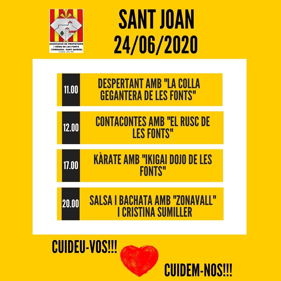 Sant Joan farcit amb un tast de les activitats que troben espai al nostre local social ☝️Veīns i veīnes que de Les Fonts un barri ben viu ❤