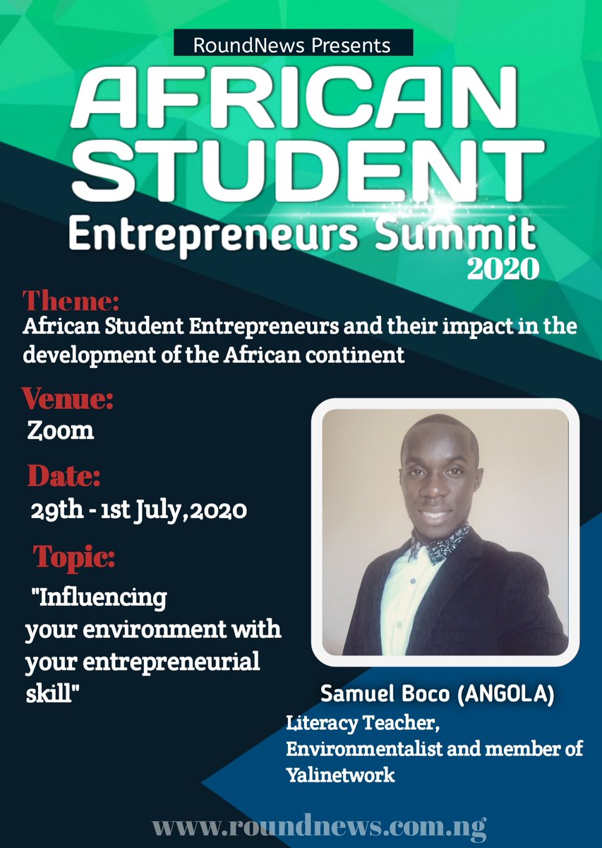 Roundnews_'s tweet photo. Meet our facilitators for the African Student Entrepreneurs summit 2020 @vivianonano @lotufodunrin @BocoSamuel @ugawoman01  #Ases2020 https://t.co/CzdsMERdJY