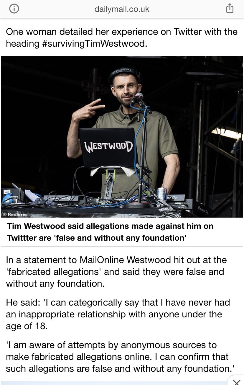 on Twitter: "LOL so Tim Westwood has said he hasn't had “any inappropriate relationships with anyone under the age of 18” Is this 🙃 https://t.co/pBjQIcwOZm" / Twitter