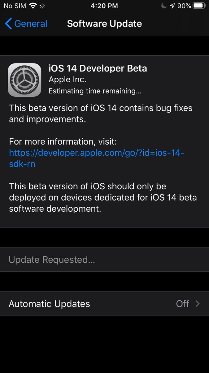 axdaxis's tweet image. welp #iOS14DevBeta1