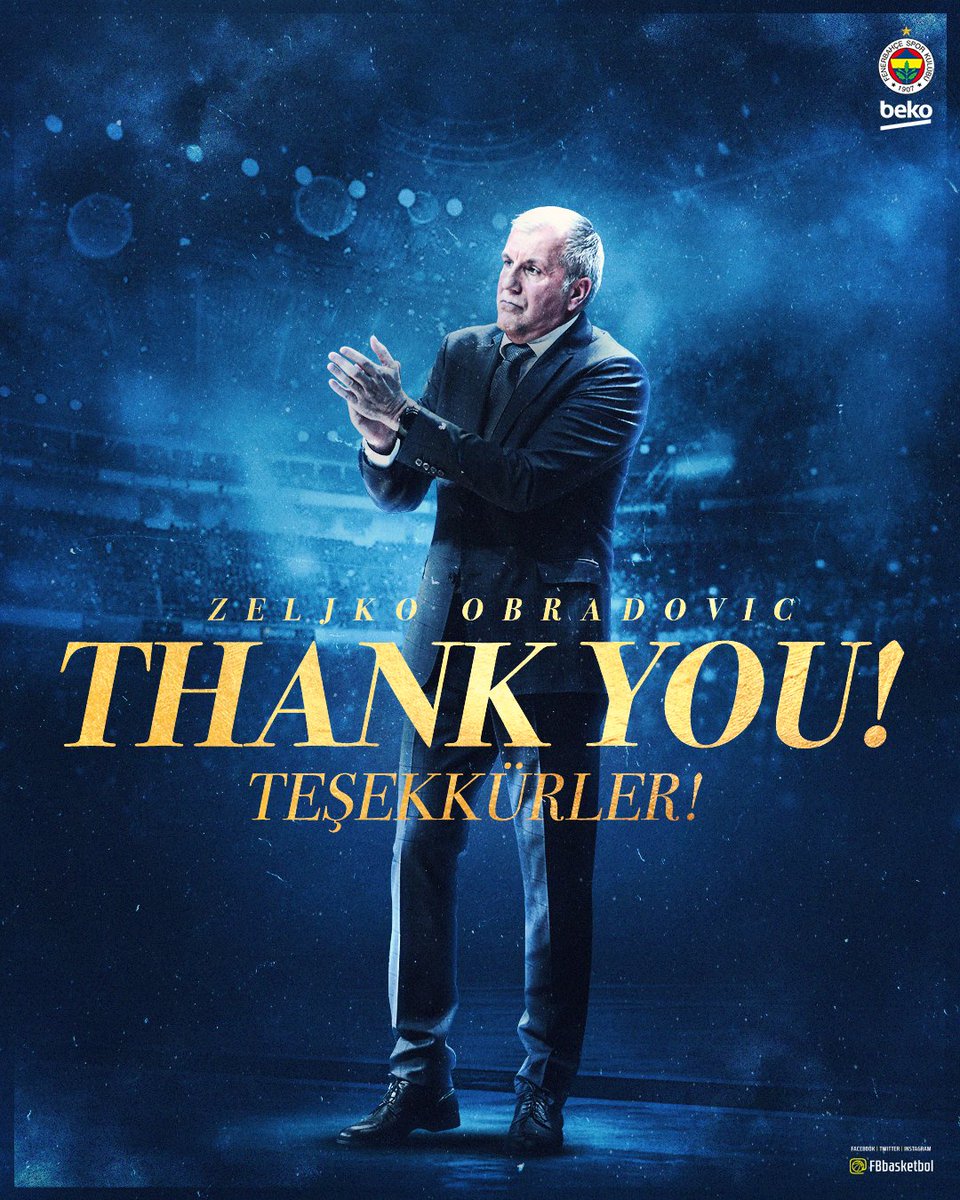 Yaşattığın her şey için sonsuz teşekkürler Zeljko Obradovic!