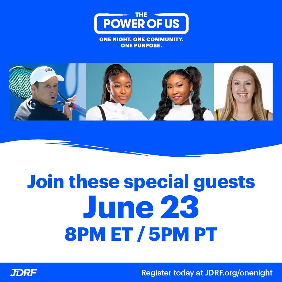 lauren_cox15's tweet photo. Join me &amp; other special guests TONIGHT for @JDRF’s first national, virtual event featuring the stories that define the T1D community. Register now FREE! Stand up and be counted as we come together to celebrate the Power of Us! #JDRFOneNight  https://t.co/919TWhLuZx https://t.co/LsxNOzDwoD