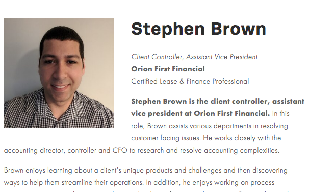 Orion First (@orionfirst) on Twitter photo Help us congratulate Stephen Brown, Orion First’s Client Controller, AVP, who was profiled in the <a href="/monitordaily/">Monitordaily</a>’s inaugural NextGen issue as one of the rising stars in our industry.
Read the “40 Under 40” profiles in the May/June issue.
magazine.monitordaily.com/profiles-14 Help us congratulate Stephen Brown, Orion First’s Client Controller, AVP, who was profiled in the <a href="/monitordaily/">Monitordaily</a>’s inaugural NextGen issue as one of the rising stars in our industry.
Read the “40 Under 40” profiles in the May/June issue.
magazine.monitordaily.com/profiles-14