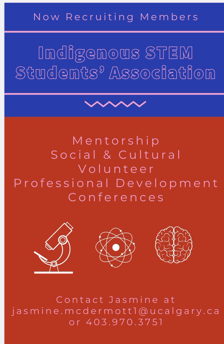 Attention University of Calgary Indigenous Students in Science, Technology, Engineering and Mathematics!!!

Now recruiting!
<a href="/UCalgary/">U Calgary</a> @InnovationUofC <a href="/UCalgaryMed/">UCalgaryMedicine</a> <a href="/SchulichENGG/">Schulich Engineering</a>