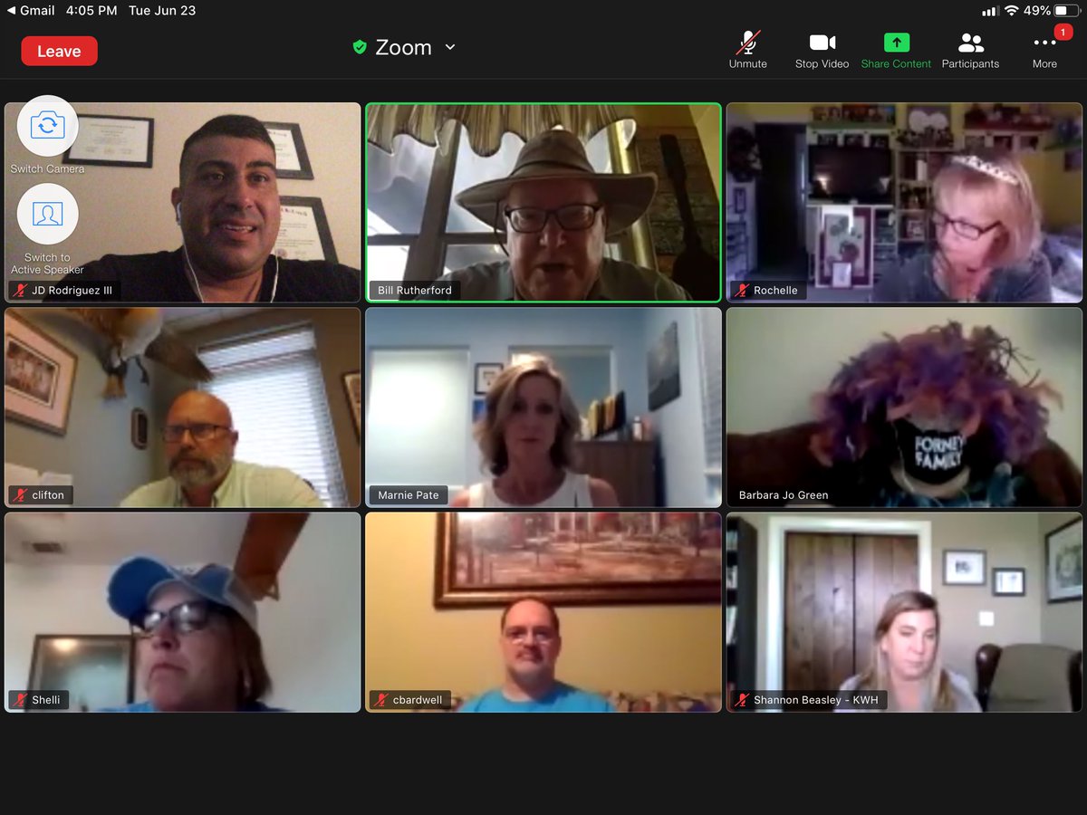 JDRodriguezIII1's tweet photo. Just wrapped up a zoom meeting with the #LeadershipTASB class of #LTASB2020. Excited to see the entire class soon. They are truly #TxED School Board Leaders!! https://t.co/kLQ0AoMOoo