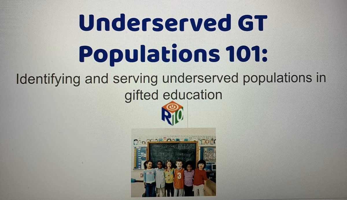 RISD_EBs's tweet image. The population of your GT program should closely reflect the population of the total district and/or campus. #underrepresented #CLD #R10PowerOfUnity