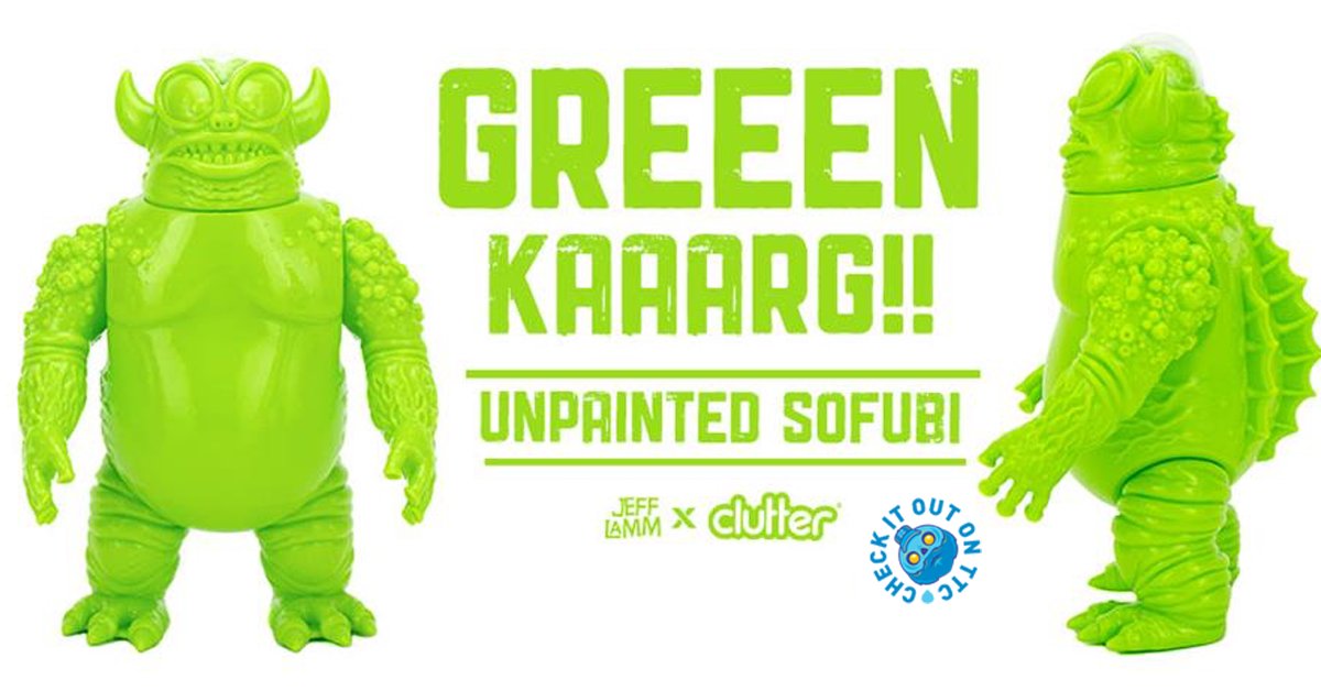 TheToyChronicle's tweet photo. HUGE! New Greeen Kaaarg sofubi beast by #greasebat and @Cluttermagazine! Ready to rip roar its way into your Kaiju collection on Thursday!
https://t.co/QQM0oIhDqs https://t.co/nIozK0g3V2