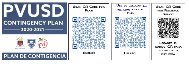 Please review Contingency Plan and respond to the survey by Friday. Paper copies available at food distribution sites. Favor de revisar Plan de Contingencia y responder la encuesta antes del viernes. Las copias en papel disponibles en nuestros sitios de distribución de alimentos