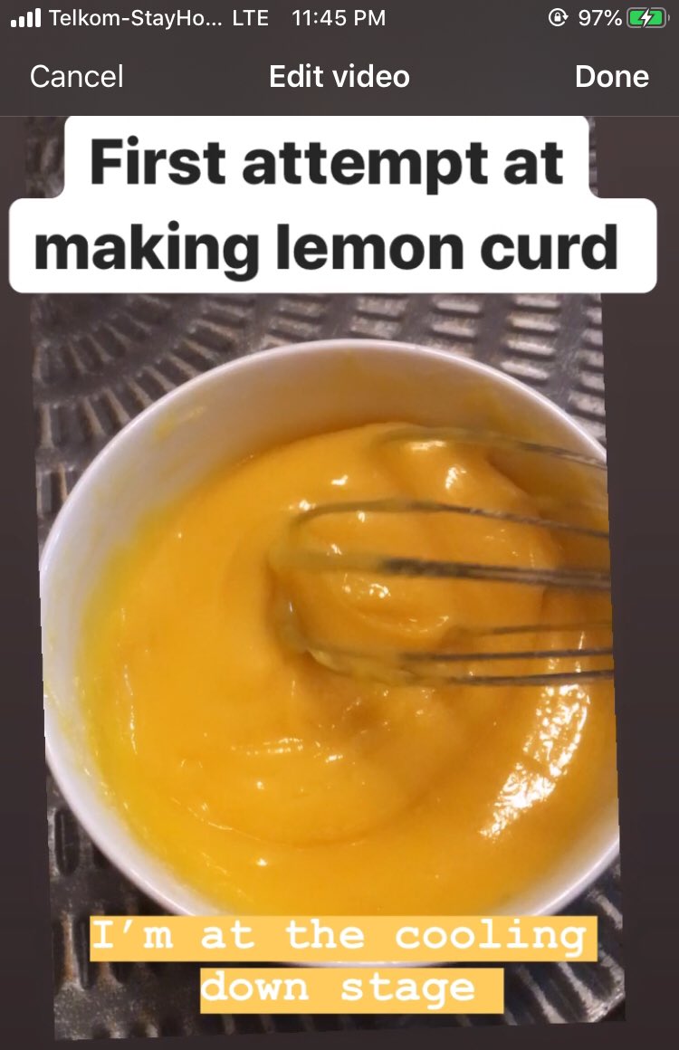 I now know how to make lemon curd...