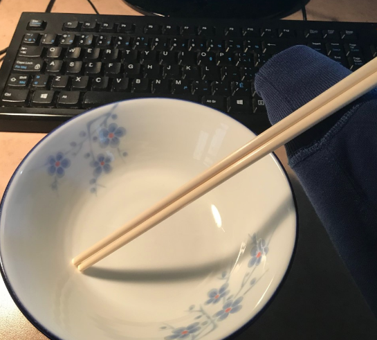 Isabelle:i dropped my chopsticks 3 times taking this photo. what do you think