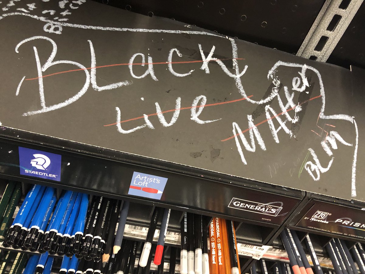 Cutiesweet76's tweet photo. #BLM at my local @MichaelsStores https://t.co/j9r03Tiu1F