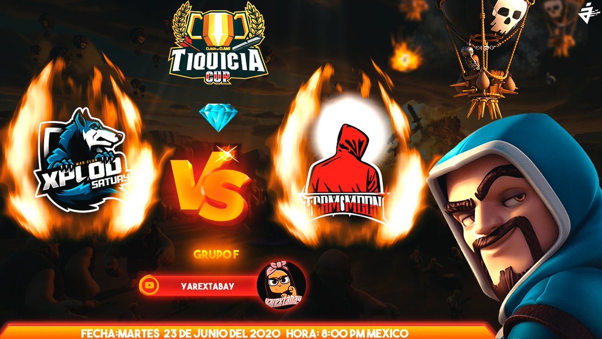 XplodSatury's tweet photo. ⚔️@CupTiquicia ⚔️
@X_Satury 🆚 @TeamMoon56
🐾Apoya a la manada con la linda ❤️
@_Gardeuz
8:00 pm🇲🇽
#ClashOfClans 🛡️ #GoXplodFamily 💙
#GoXplodWolves🐾 @XplodWarriors 💜
@RacelMusic @Deyber35566161 @fabich03 @EricK_AntraX77 @4rielcespedes @Luis_ibarra_14 @Romeo14N https://t.co/6qtDMLwX6f