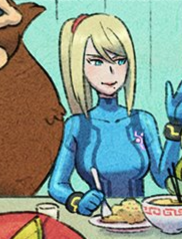 Samus:i thought it was mush at first but she seems to be going for fried rice. she uses a spoon. not a damn thing that can be misinterpreted in this image