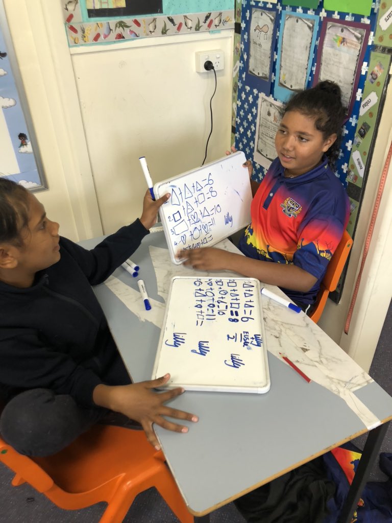 Goannas replacing numbers with symbols in order to work out the problem. They had so much fun making their own and getting their peers to work it out. <a href="/DaretonS/">Dareton Public School</a> #LoveWhereYouWork #teamdareton #mathematicians #proudteacher