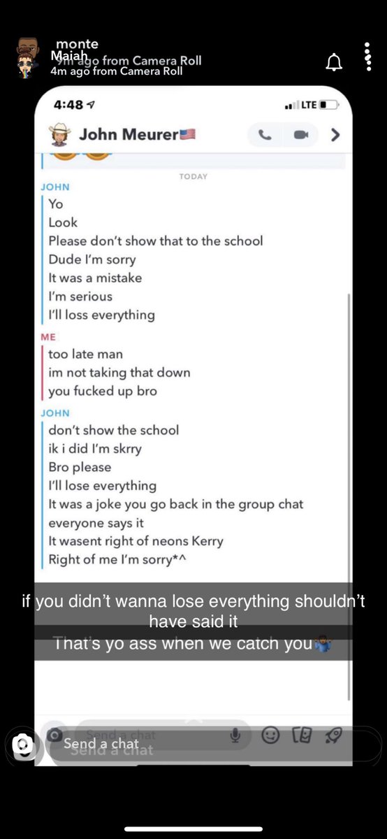 axvma_1's tweet photo. @MHS19Basketball @MHS19_ATHLETICS @M19_MHS HANDLE THIS .... Coach JUST DIED TODAY! less than 24 hours ago . And one of your students is not only making a joke out of that but using a racial slur to adress it . It is honestly embarrassing that I even went here. #Ripcoachlove https://t.co/IL3pBOSZl6