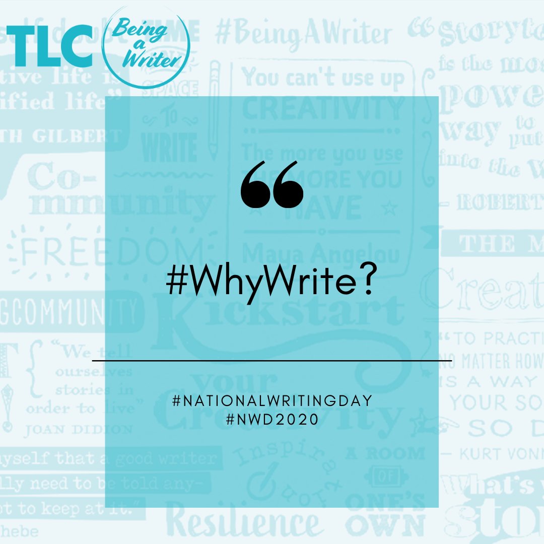 TLCUK's tweet image. Writers, it wouldn't be #NationalWritingDay if we didn't hear from you!

Tell us why you write using the #WhyWrite hashtag so we can see what motivates you, and the reason why you decide to put pen to paper (or fingers to keyboard)✍️💻

GO👇

#NWD2020 #WritingCommunity #amwriting