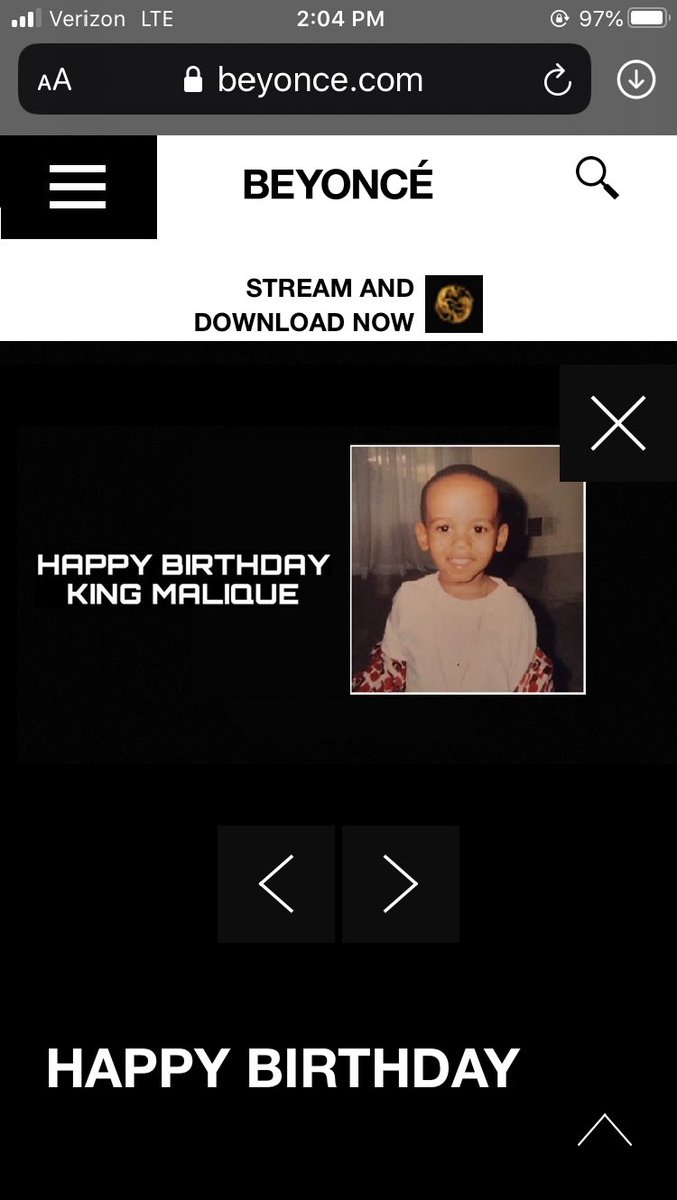 And of course today BEYONCÉ WISHED ME A HAPPY BIRTHDAY ON HER WEBSITE BXTCH   https://bit.ly/3fIW81u 