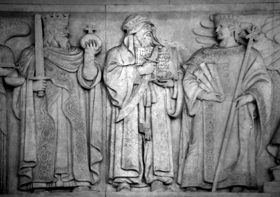 The US Supreme Court contains a carved image of Mohammad, along with other lawgivers like Charlemagne, Napoleon, Justinian the Great, etc.This character who represents terrible morals and the oppression of many shouldn't be inside a building that represents high justice.