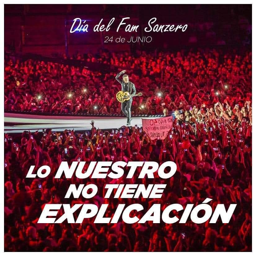 Ayer, mañana, cada día nos rebosa el orgullo por ti. Pero hoy es nuestro día contigo y te damos las GRACIAS por los sueños, los reencuentros, por ser nuestro soporte,x poner una nota de apoyo siempre❤️@alejandrosanz 
#DíaDelFamSanzero
#LoNuestroNoTieneExplicación
#FAMS
