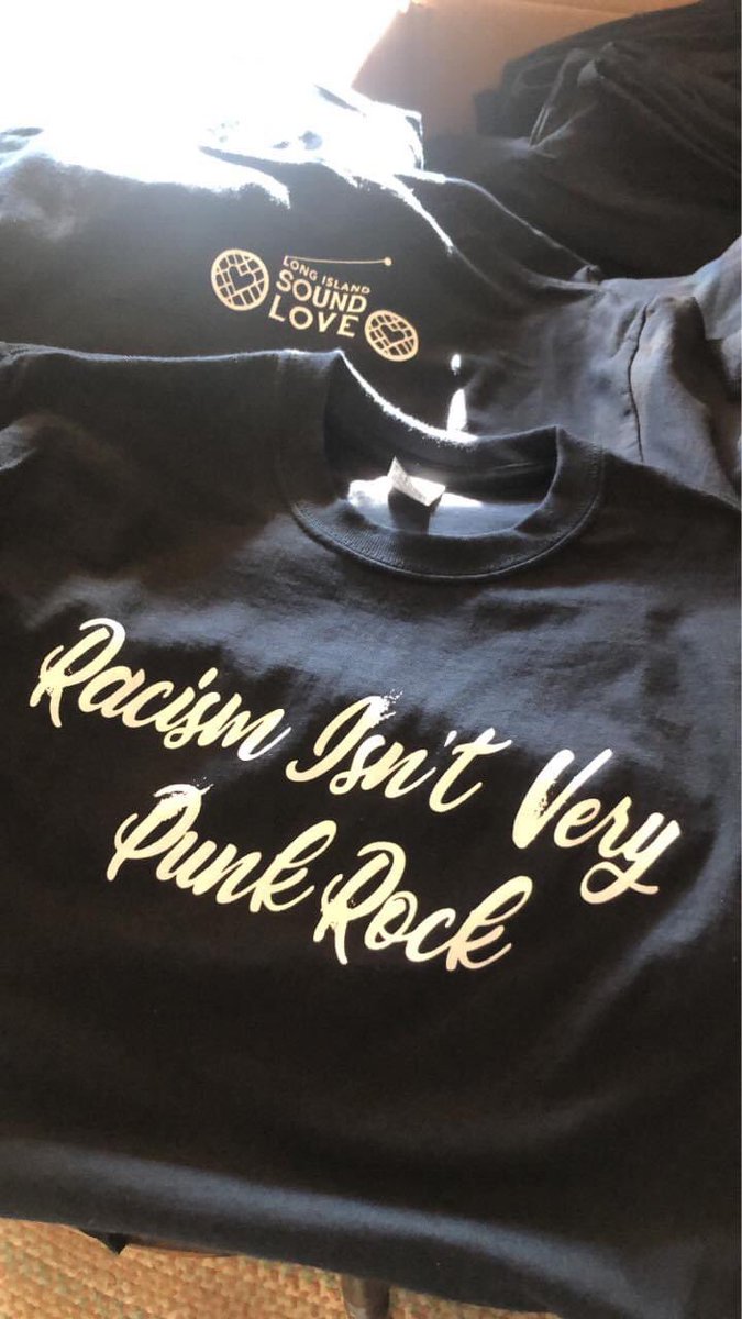 Fresh from the printer! $20 Racism Isn’t Very Punk Rock shirts. 100% of all proceeds are being donated to Black Lives Matter of Greater New York. Order at LongIslandSound.love 

#standtogether #blacklivesmatter