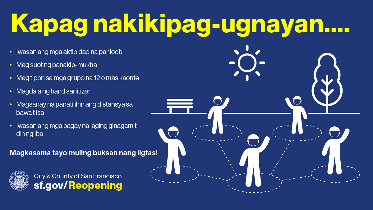 SF_emergency's tweet photo. As SF slowly begins to reopen, here are some helpful tips to help you stay safe, while also supporting your mental and physical well-being. https://t.co/rTYoNHf3Bv #KeepUpTheGoodWorkSF #ProtectOurCommunity https://t.co/hjlrpn5qwI