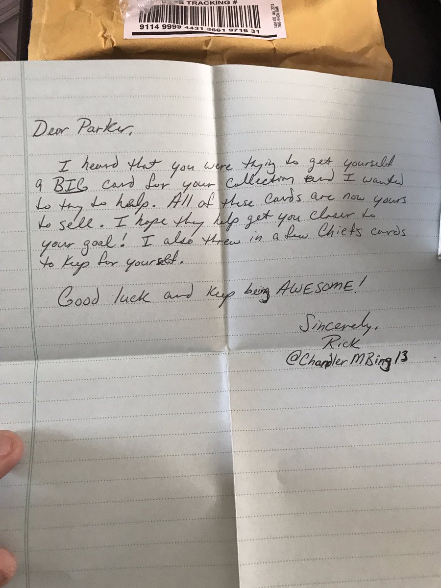 Cards started flooding in. Parker quickly grew his fund for his grail card. Parker has been a big bro through foster care the last 14 months and decided that he wanted other kids to get cards as well...