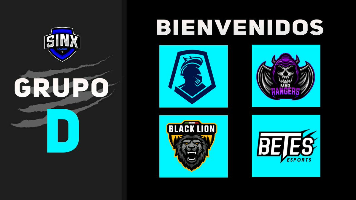 #BS | GRUPO D

Y ultimo pero no menos importante🤭
4 equipos que lucharan con todo para llevarse el titulo.

⚔<a href="/ImagineKnights/">Imagine Knights</a> 
⚔@madrangersgg 
⚔<a href="/BlackLionOffi/">BLACK LION</a> 
⚔<a href="/AllezBetesGG/">:')</a> 

¡BIENVENIDOS!🥳