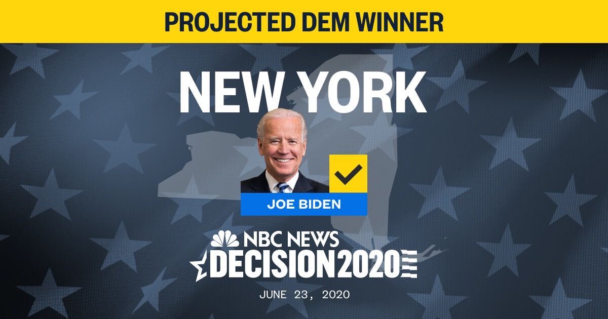 Nbc News Now On Twitter Joe Biden Wins New York Democratic Primary Nbc News Projects Https T Co Aqagfscupr Tweet Reissued To Correct State Map Icon To New York Https T Co Pyrdhqylbh