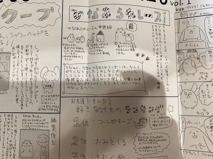 去年、ちょっとだけネコチャンタイムズっていうネコチャンが書いたという設定の新聞を発行していたんだけどまた書こうかな… 