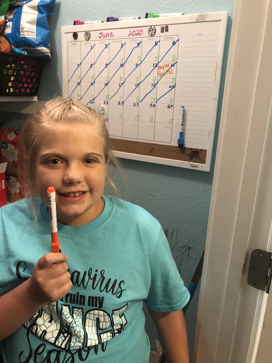 coachdoautism's tweet photo. She loves to mark off the calendar everyday ❤️ #Autismroutine https://t.co/lNFELsXrmR