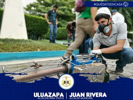 AMUluazapa's tweet photo. Nuestro personal junto a personal de @SaludSV  de la #Unidad_De_Salud_De_Uluazapa han iniciado jornada de Fumigación en todo el municipio. https://t.co/HaxbT6BHZM