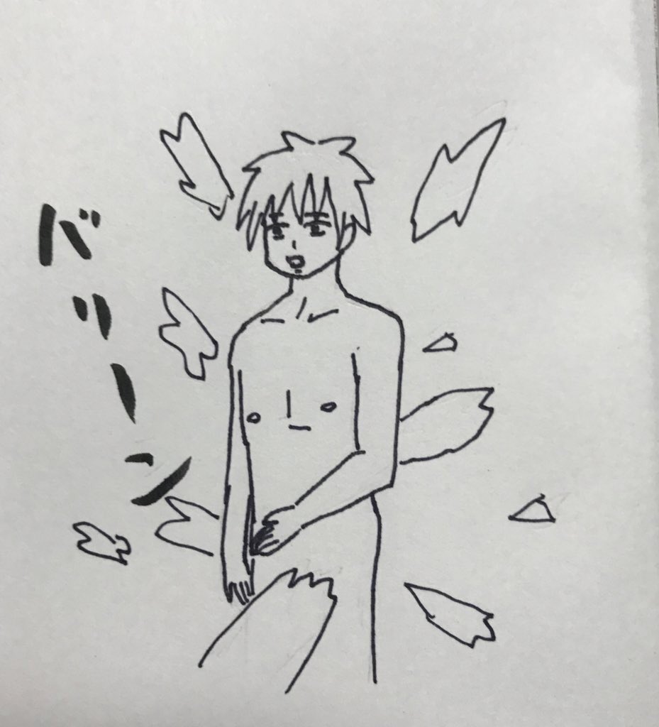 どさんこラーメンパワーで変身を試みる神主と無関係な御手杵の服が爆散するのは描いてた。 