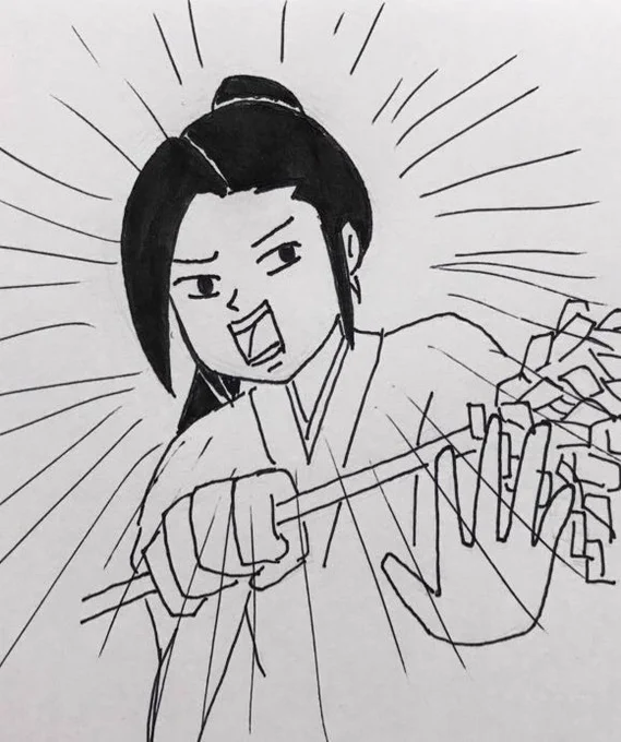 どさんこラーメンパワーで変身を試みる神主と無関係な御手杵の服が爆散するのは描いてた。 