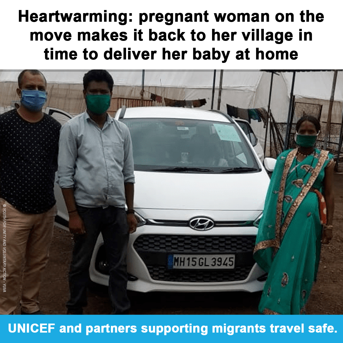 UNICEFIndia's tweet image. When Aklabai was stranded in Maharashtra, an appeal by the group of migrant workers caught the eye of our partner @OfficialYUVA.

Transport was swiftly arranged with the help of #JeevanRath with food &amp;amp; a hygiene kit provided for the journey.

#TogetherAgainstCOVID19