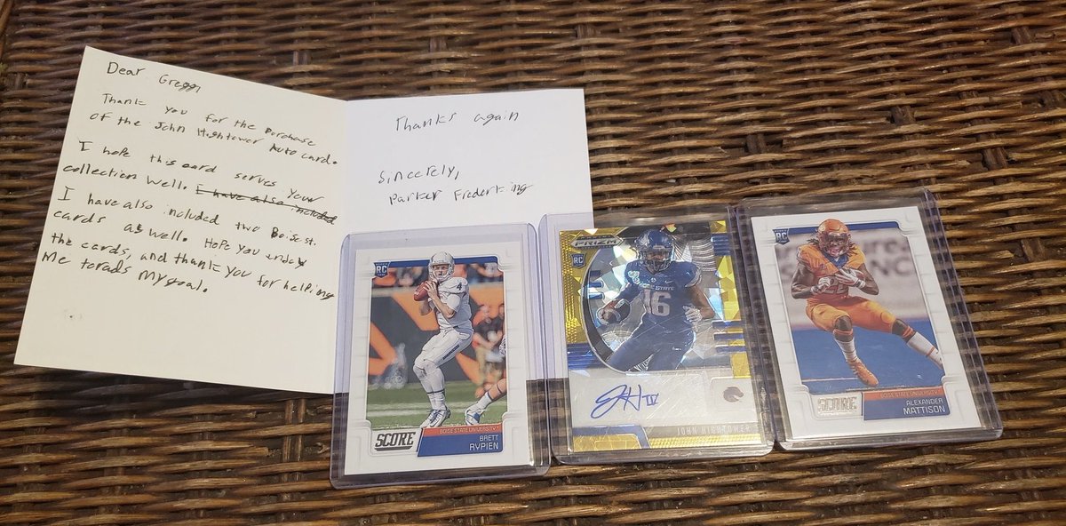 Parker sold his first auto card. Wrote a thank you note. His journey was started. He had become a  #HobbyFamily member.