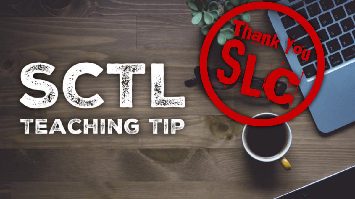 AndreSLeger's tweet photo. Final reflections after posting one #SCTLtip everyday Mon-Fri for 14 weeks. This has been a unique learning experience for all but looking at the engament from these posts makes me #ProudToBeSLC. Thank you @whatsinsideslc for your commitment to #learning & #sharing @SLCTeachLearn https://t.co/hO1OCKPLE8