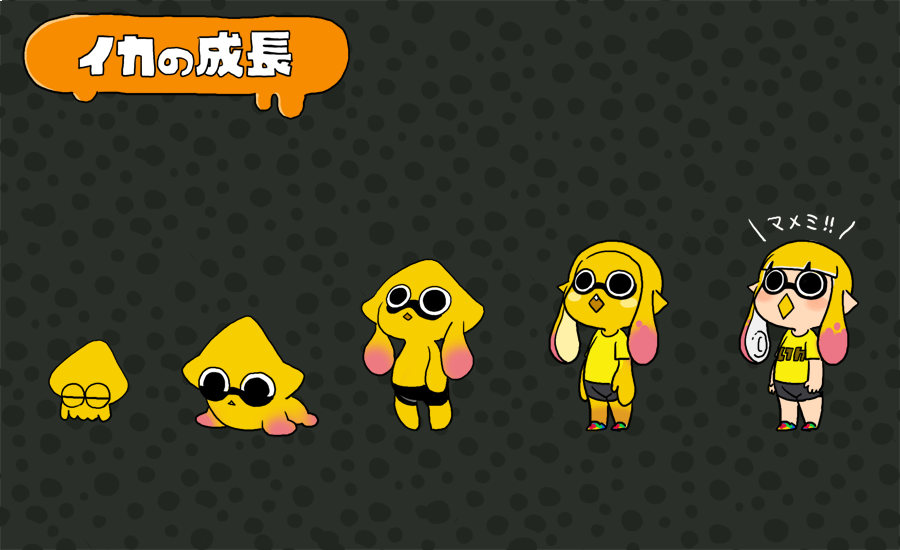 フォルダ整理してたらマイイカのデータがでてきて、うちのマイイカ「こむちょ」を見てくれ!!って気持ちになったので貼る。4枚目のはタタキケンサキのベッチューコレクション(https://t.co/XHtuR390Ga)がかわいくて描いたやつ。