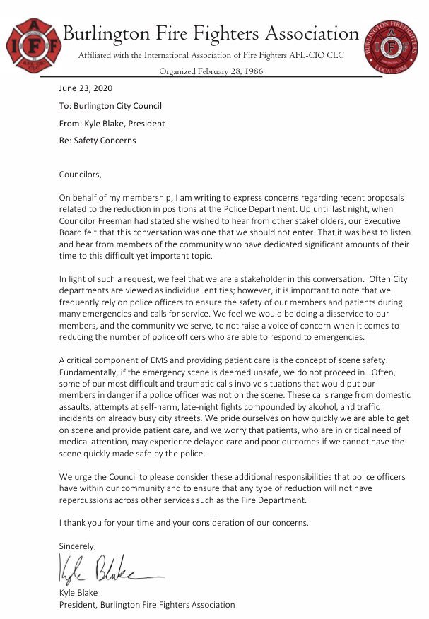 BFFA3044's tweet photo. Our letter to the Burlington City Council.                          @councilortracy @JackHansonBTV @karen_paul @ZHightower2020 @diengali @Perriforcityco1 @ChipBtv @CouncilorPine @BTVJoan @Carp4Council @jane4btv           #btvcc https://t.co/pFjNpWSAP4