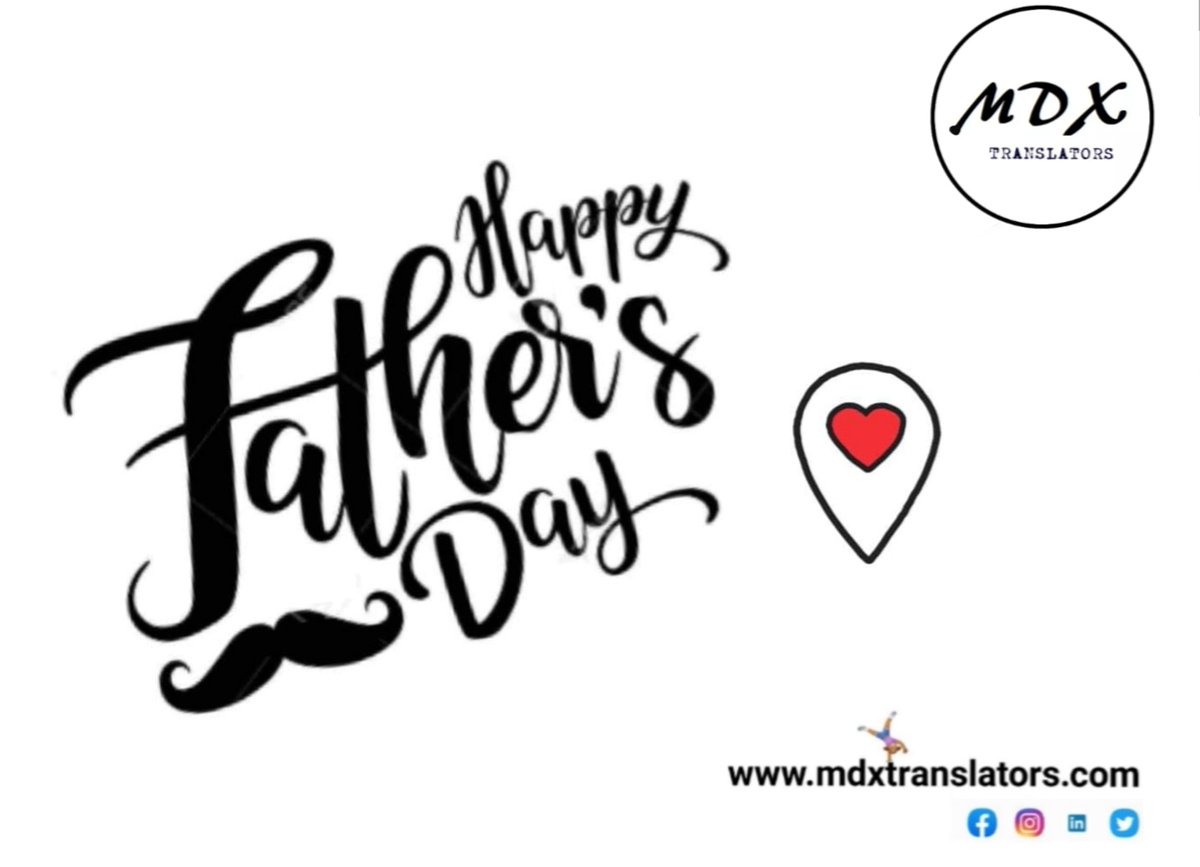 MDXTranslators's tweet photo. Dear Fathers around the world, we wish you a happy Father's Day 365 a year!❣

#fathersday #love #mdxtranslators #translationcompany #translationagency #translationcommunity #translationservices #76languages #languageservices #translators #interpreteres #linguists #dreamteam #xl8 https://t.co/zd5KbAPkVB