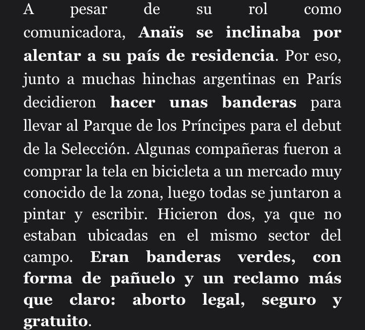fran_rodriguez7's tweet photo. Hoy salió una nueva edición de #PelotaParada, el newsletter de @PanopticoD, con una historia de lujo. La historia de Anaïs Dubois, periodista francesa que reside en nuestro país, y el pañuelo verde prohibido por la FIFA en el debut de Argentina en Francia 2019. https://t.co/rtXBCXkcVX