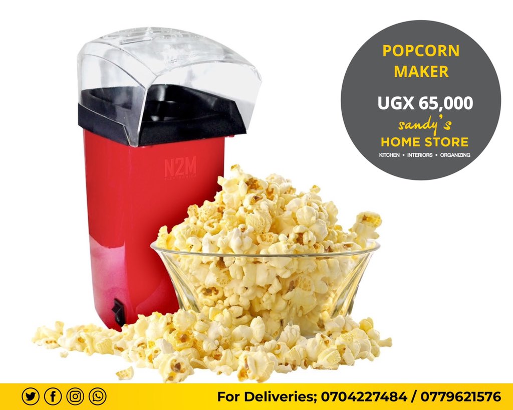 SandysHomeStor1's tweet photo. 🍿🍿Popcorn is a go to evening snack when the kids are off to bed. This mini popcorn maker makes fluffy popcorn. Tag a friend who loves popcorn 🍿 
#iguganda #onlineshopping #onlineshoppingug #uganda #popcornmaker #toaster #sandyshomestore #microwaverack #handmixer #greatgadgets https://t.co/PaAIdYI2NP
