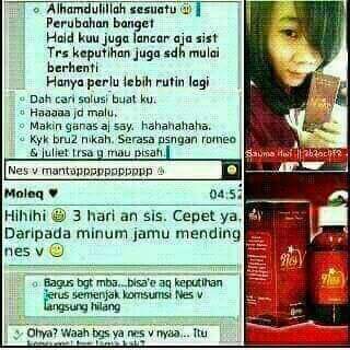limsa110382's tweet photo. BECEK HILANG dwoonkk klo minum NESV .. 
Jangan betah KEPUTIHAN ya ladies .. BAHAYA !!! .. 
Bau ga sedap.. bikin risih.. ga enak kaleeee=d 
Buat istri2 yang mau tambah disayang suami .. NESV beneran ehem ehem lhooo ... 
#nesv #herbalwanita
Chat saya yaa dii .
WA  081282403406 https://t.co/LRVObc3qEw