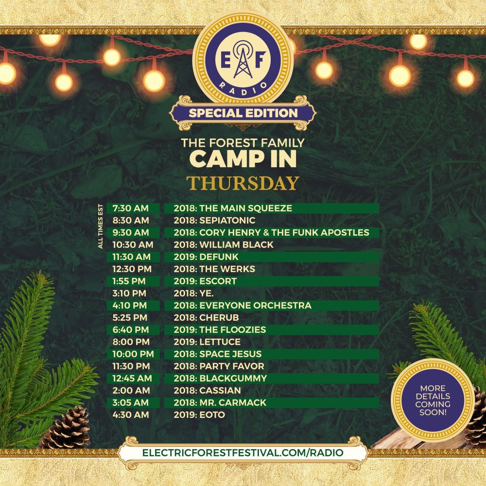 ConsciousElec's tweet photo. .@Electric_Forest may not be happening this weekend, but HQ is bringing something spectacular our way anyway 💻⚡️🌳🎶
📻 Tune into #EFRadio here ➡️ https://t.co/fOPU7i5hZX https://t.co/kb8thbS3SY