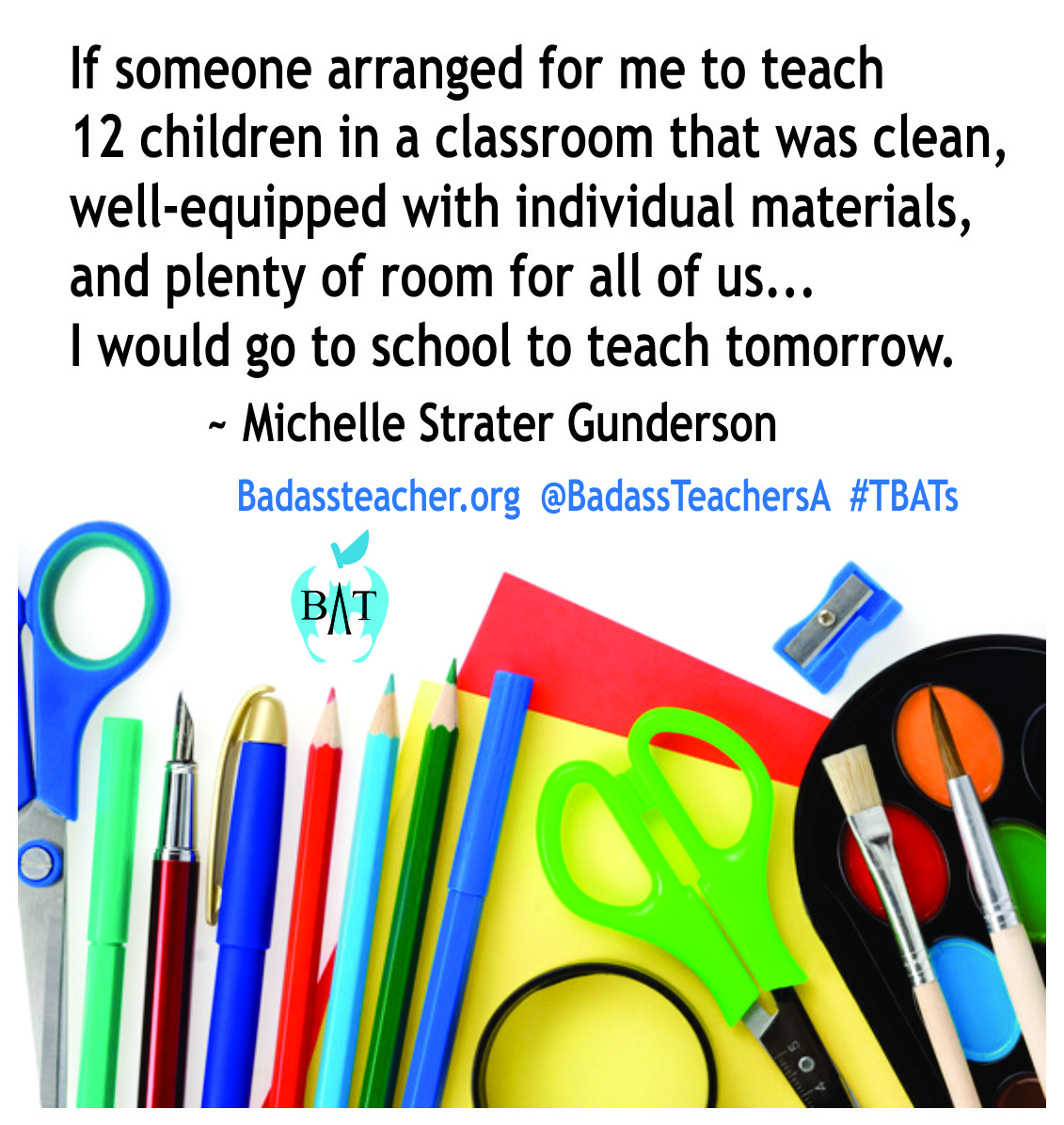 BadassTeachersA's tweet photo. We've been asking for small class sizes for years. Too bad it might take a pandemic to make it happen.  #Covid19 #Coronavirus #TBATs @PennBat @OhioBATs @IndianaBATs @IllinoisBATs @MNBATs1 @Wisconsin_BATs @BATs_DC https://t.co/cFBRytz62v