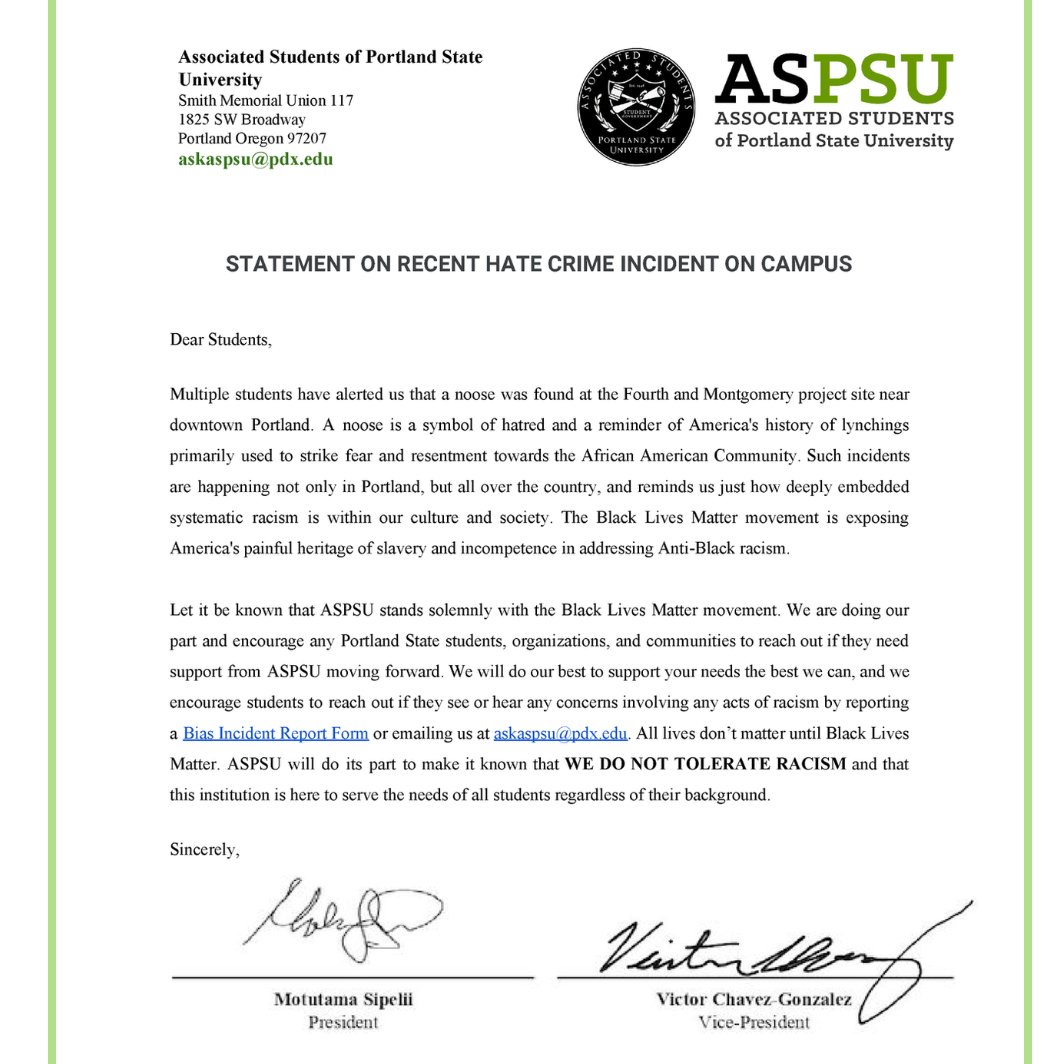 PSU Student Union tweet media