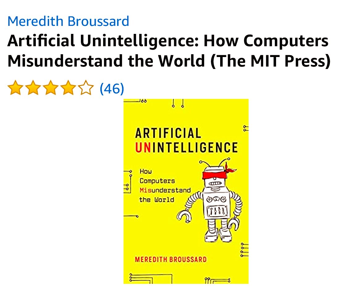 Again, this has been going on forever, so it’s not like it just started & it’s a simple problem to fix. It’s not a bug in the system, it is the system. Read  @merbroussard’s award winning book Artificial Unintelligence for a history of how AI funding was problematic from the jump.