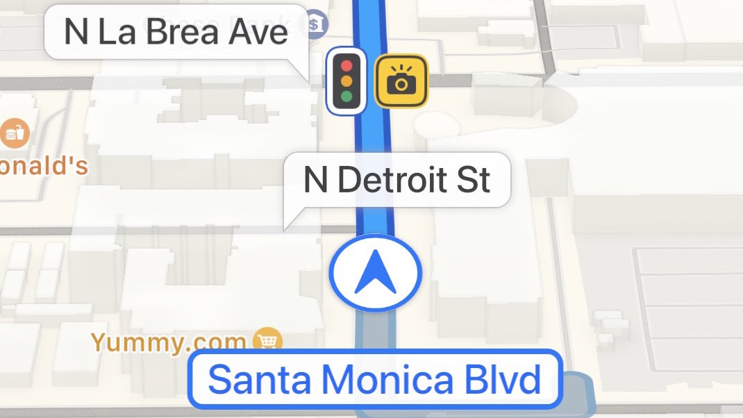 Lots of quality-of-life updates in iOS 14 Apple Maps, including icons for red light cameras.