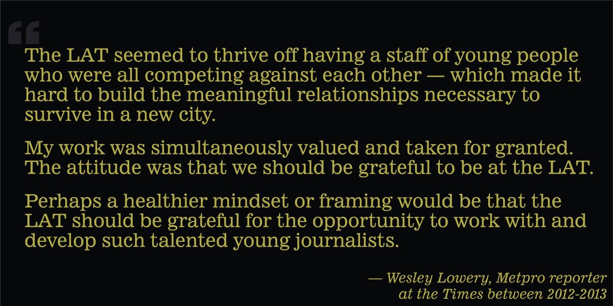 This from  @WesleyLowery really hit me hard. I had a similar experience at the Washington Post. [1/12]